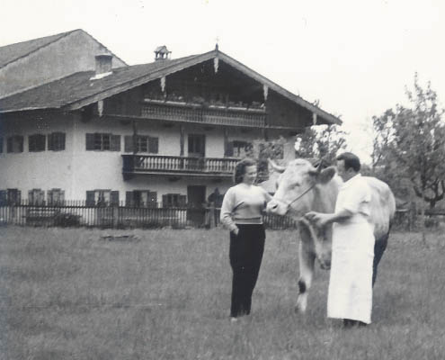 Hof der Familie Stocker in Rosenheim von damals